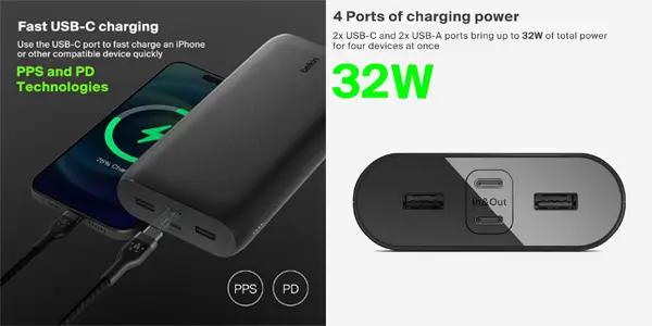 Powerbank Belkin BoostCharge BPB016 de 26.000 mAh