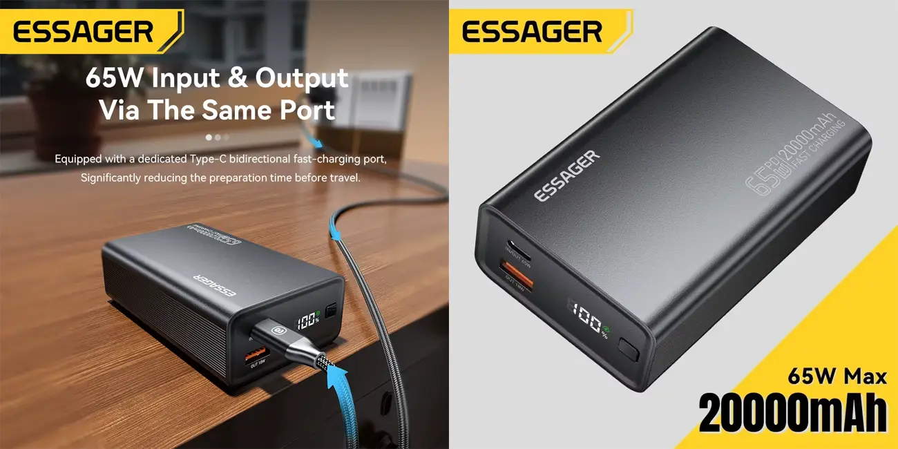 Batería externa Essager de 20.000 mAh