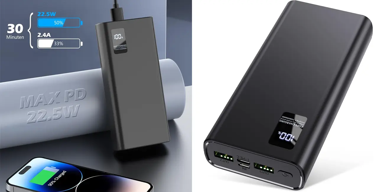 Batería portátil Hganus de 24.000 mAh