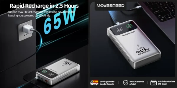 Powerbank MOVESPEED M25Pro de 25.000 mAh