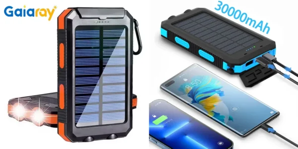 Batería portátil solar de 30.000 mAh