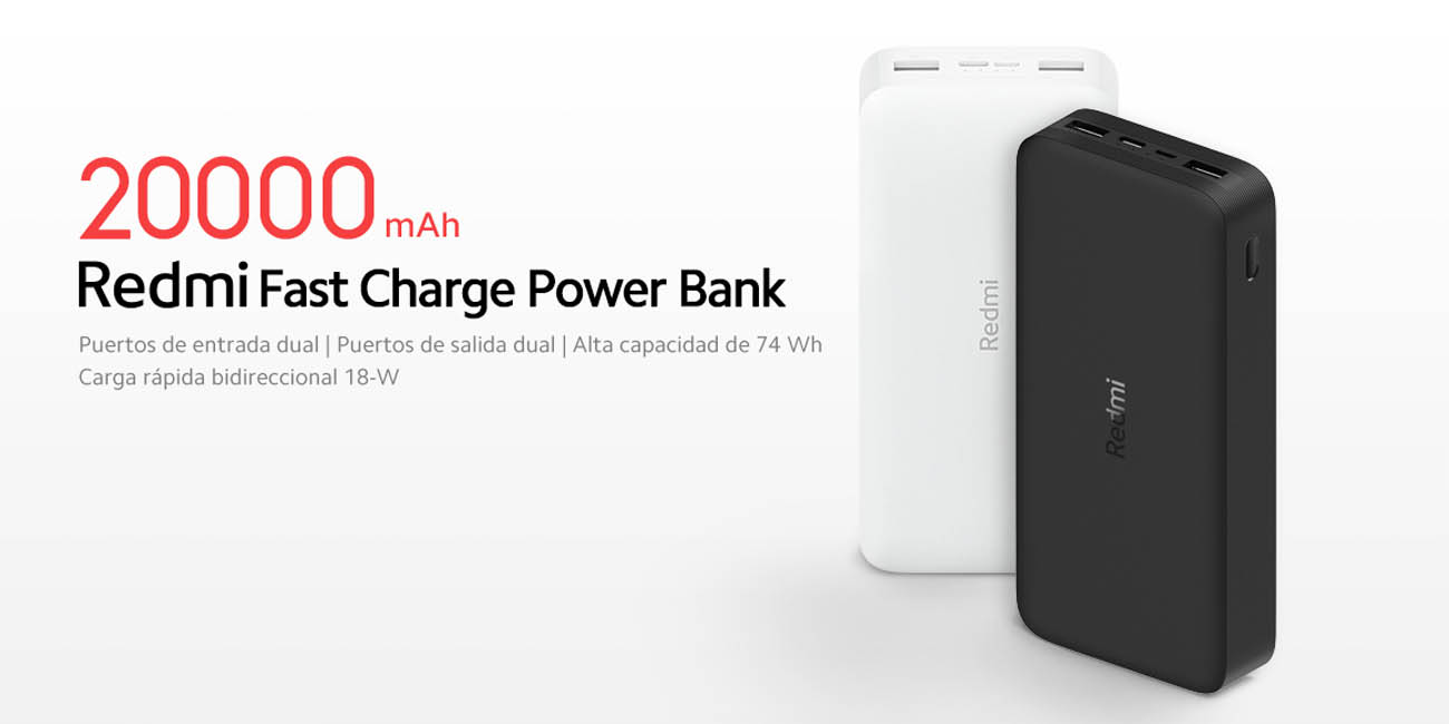 Batería portátil Xiaomi Redmi de 20.000 mAh