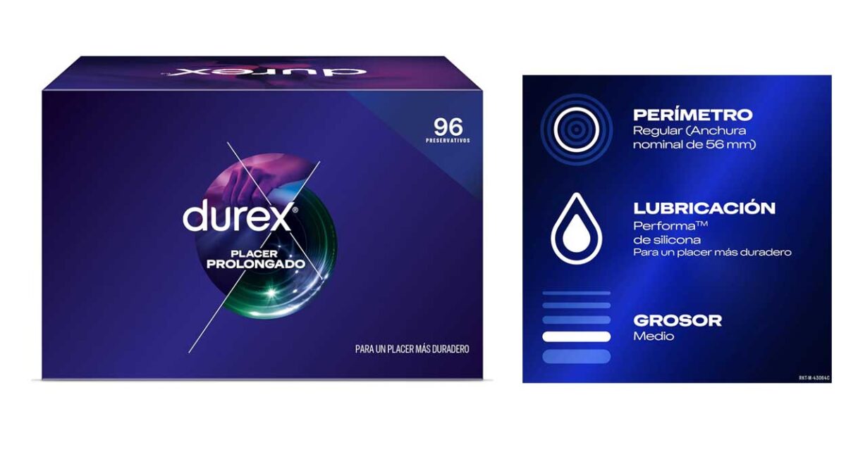 Caja de 96 preservativos Durex Placer Prolongado