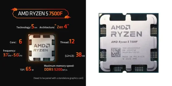 Procesador AMD Ryzen 5 7500F