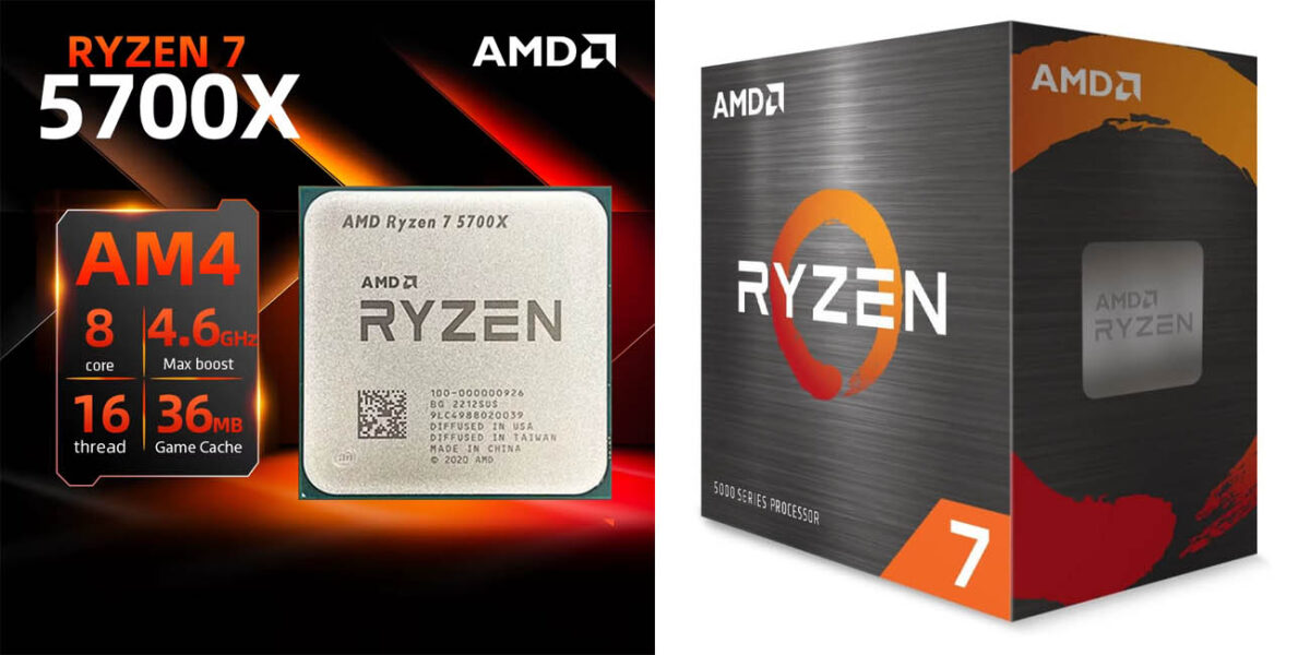 Procesador AMD Ryzen 7 5700X a 3.4GHz