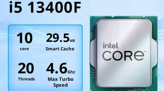 Procesador Intel Core i5-13400F con 10 núcleos, socket LGA 1700 y sin refrigerador