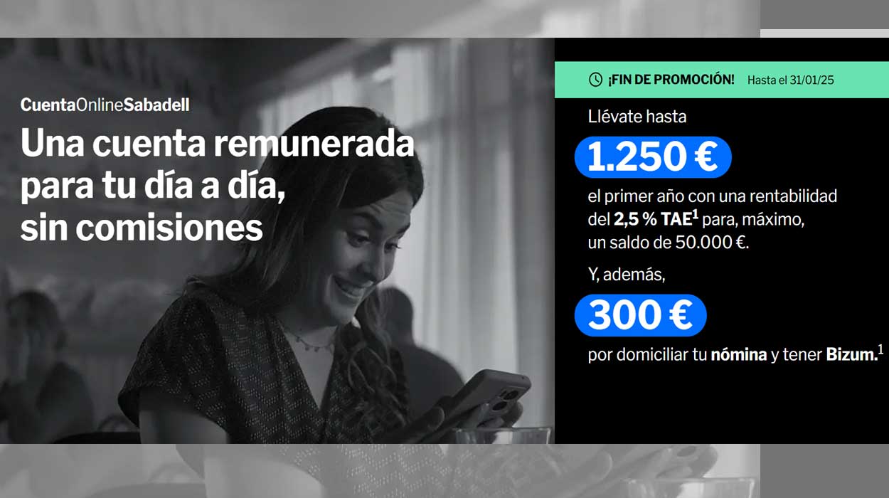 Promoción Cuenta Online Sabadell