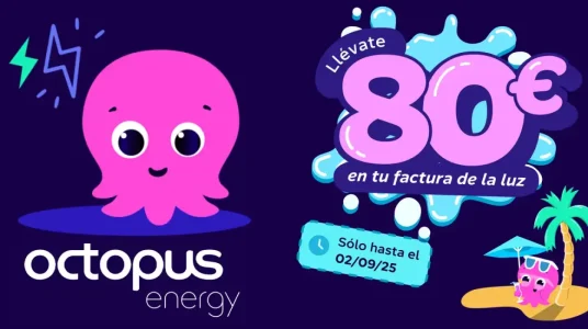 80€ GRATIS de Luz con las tarifas Octopus Energy