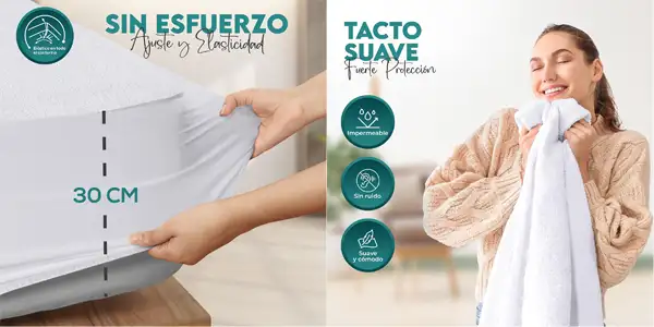 protector colchon utopia bedding impermeable oferta