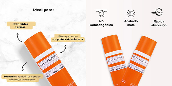 Protector solar Bella Aurora SPF 50+ barato