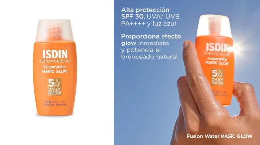 protector solar facial ISDIN Fusion Water Magic Glow SPF 30 barato