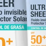 Protector solar facial Neutrogena Ultra Sheer SPF50+ para piel grasa, ligero y resistente al agua