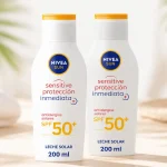Protector solar Nivea Sun Sensitive 50+ para piel sensible, 200 ml