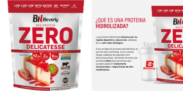 Proteína hidrolizada de suero Beverly Zero Delicatesse