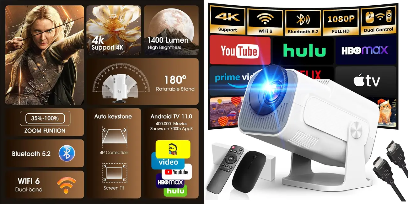 Proyector LED Gaimoo GM300 FHD