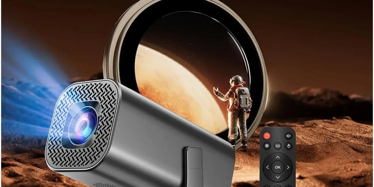 Proyector portátil Finade 1080p potente con Android WiFi Bluetooth y zoom ajustable