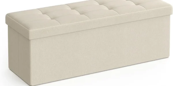 Chollo puff almacenaje songmics mazie banco reposapiés