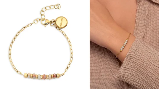 pulsera Singularu Daylight con baño de oro