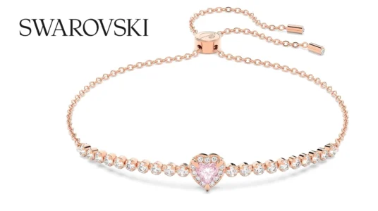 pulsera Swarovski One en tono oro rosa
