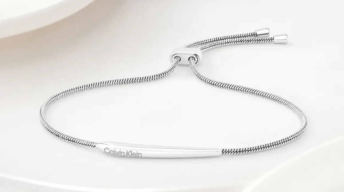 Pulsera Calvin Klein Elongated Drops regulable de acero inoxidable