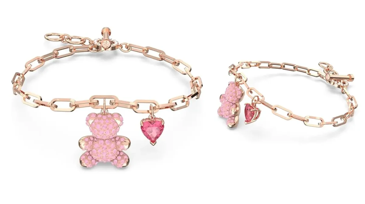 Esta pulsera de cadena Swarovski de la colección Teddy combina dulzura y elegancia, perfecta para regalo