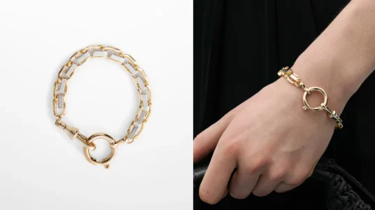 pulsera de eslabones combinados Mango Outlet