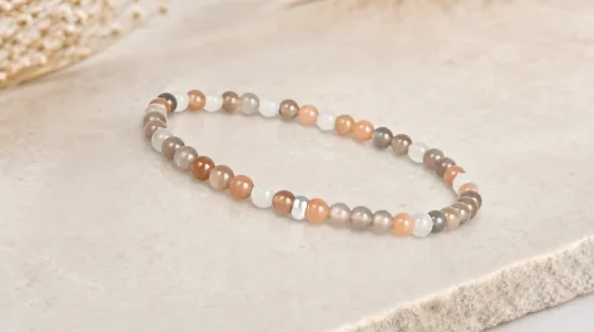 Pulsera de piedra lunar con perlas de plata 925 de GD GOOD.designs