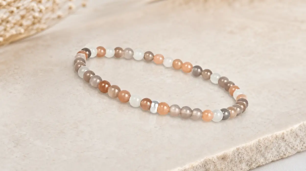 Pulsera de piedra lunar con perlas de plata 925 de GD GOOD.designs