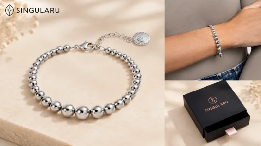 Pulsera mujer Grow Pebbles de Singularu en acero inoxidable