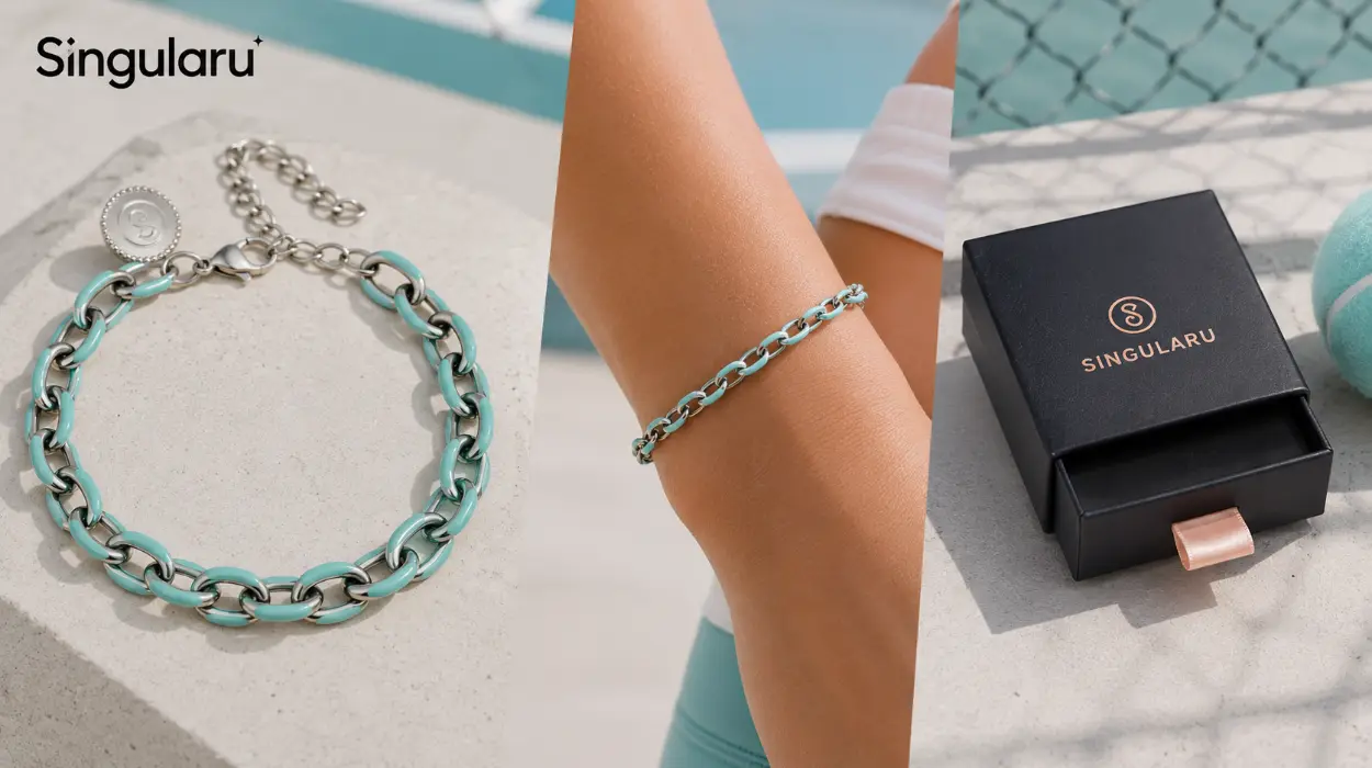 Pulsera mujer Link Sky de Singularu en acero inoxidable