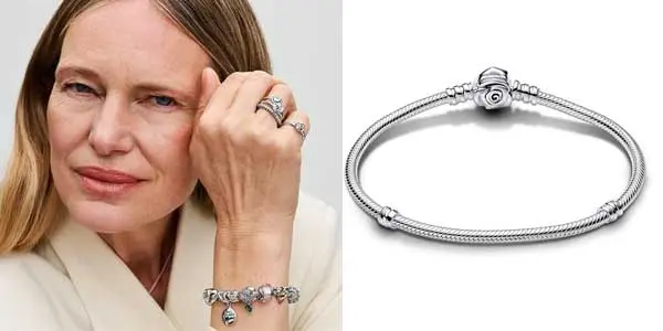 Pulsera Pandora Moments cierre en forma de rosa oferta