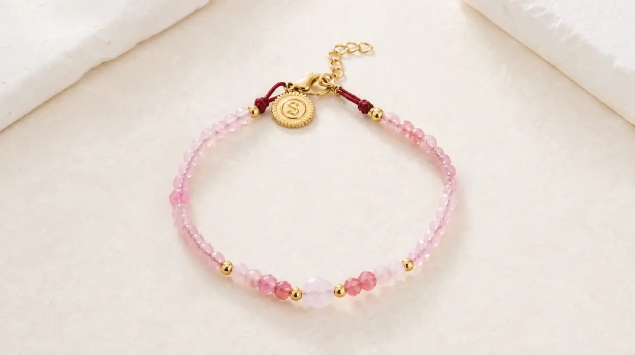 Pulsera Singularu Amulet Rose Quartz con cuarzo rosa
