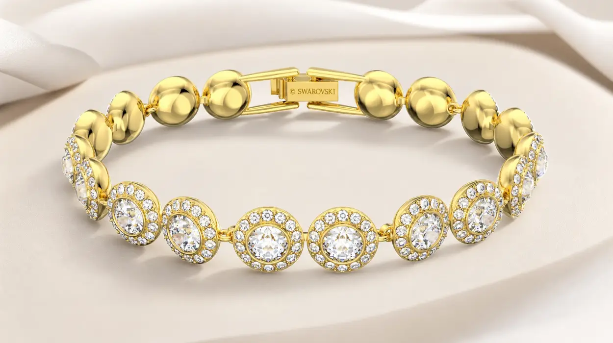 Pulsera Swarovski Tennis Angelic con cristales redondos
