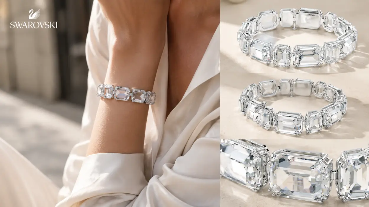 Pulsera Swarovski Tennis Millenia con cristales octogonales