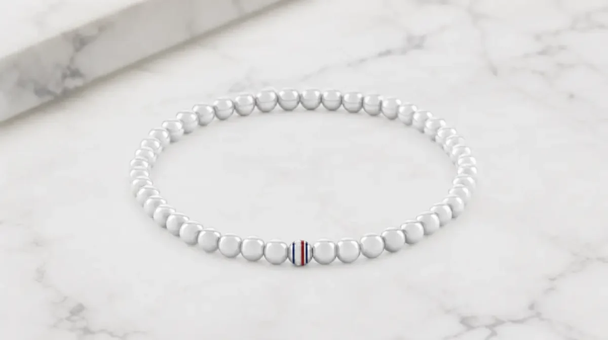 Pulsera Tommy Hilfiger Jewelry de cuentas de acero inoxidable para mujer