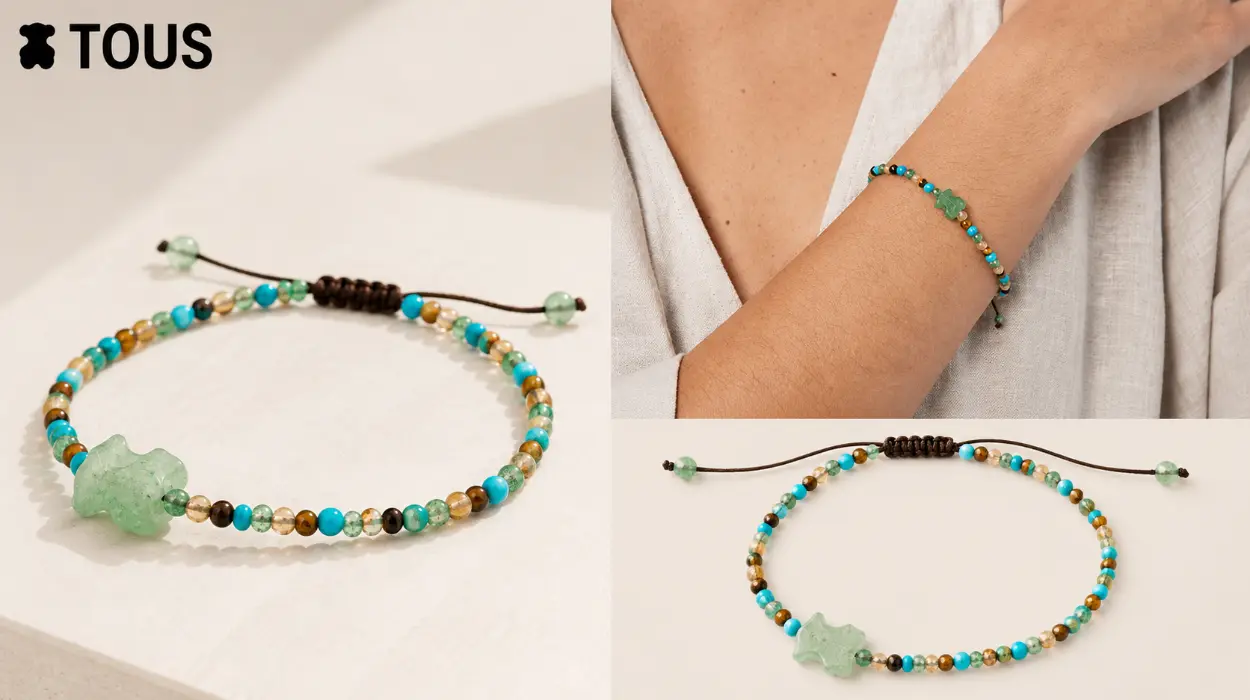 Una joya que destaca: pulsera TOUS Tibet de howlita, cuarcita verde y ojo de tigre