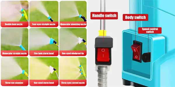 Pulverizador eléctrico para riego con batería
