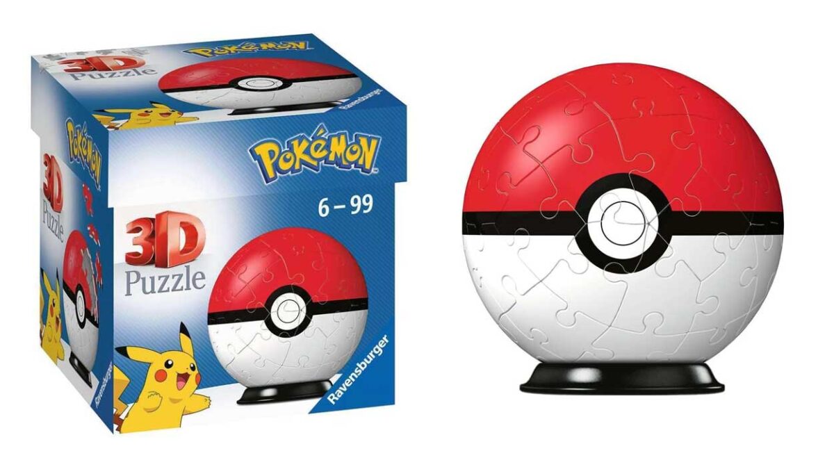 Puzle 3D Ravensburger Pokémon Pokeball de 55 piezas