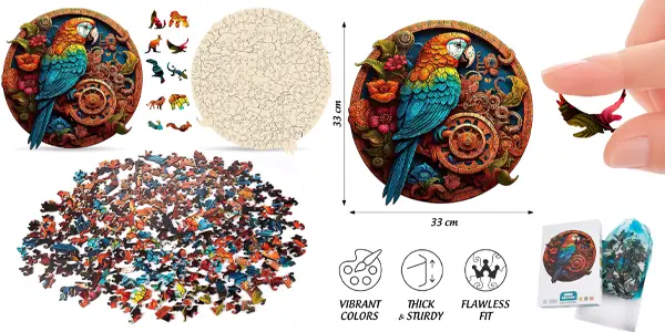 Puzle de madera Homewit de 200 piezas con diseño de animales
