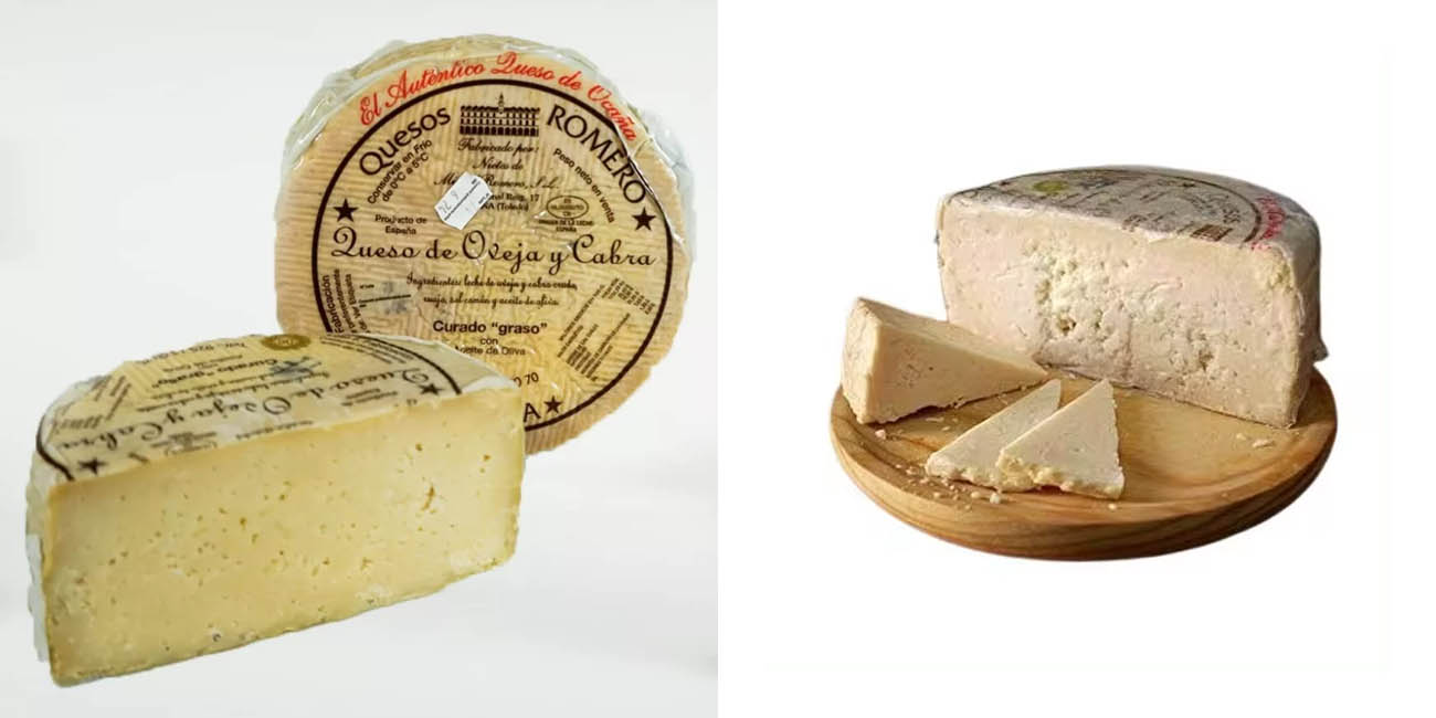 1/2 Queso Romero Ocaña de oveja y cabra curado graso