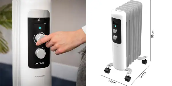 Radiador eléctrico Cecotec ReadyWarm 750 Space White