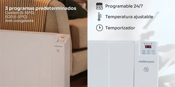 Radiador eléctrico Mellerware Comfy! 1.200W