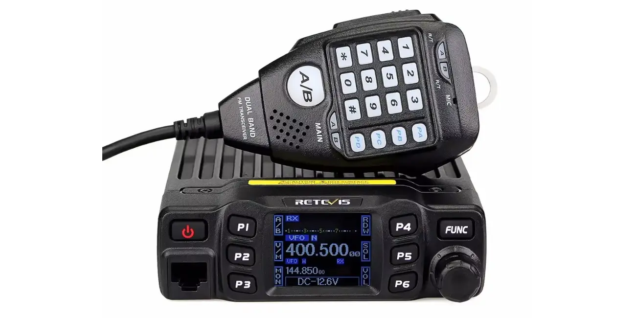 Radio móvil para coche Retevis RT95 multibanda