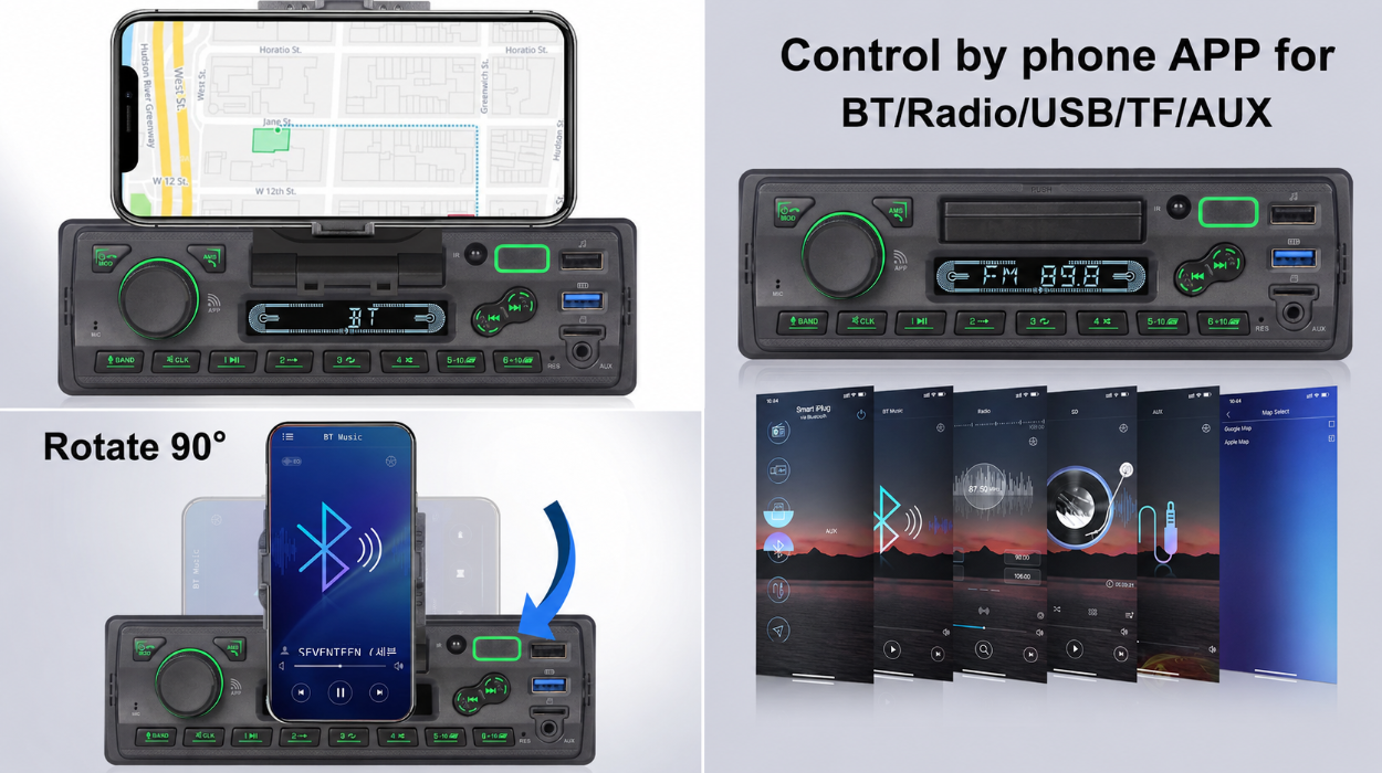 Radio de coche LXKLSZ con Bluetooth