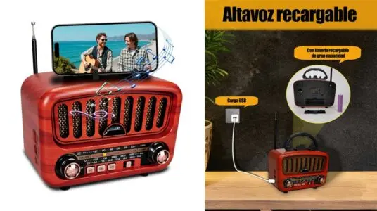 Radio portátil vintage Blimyswe barata