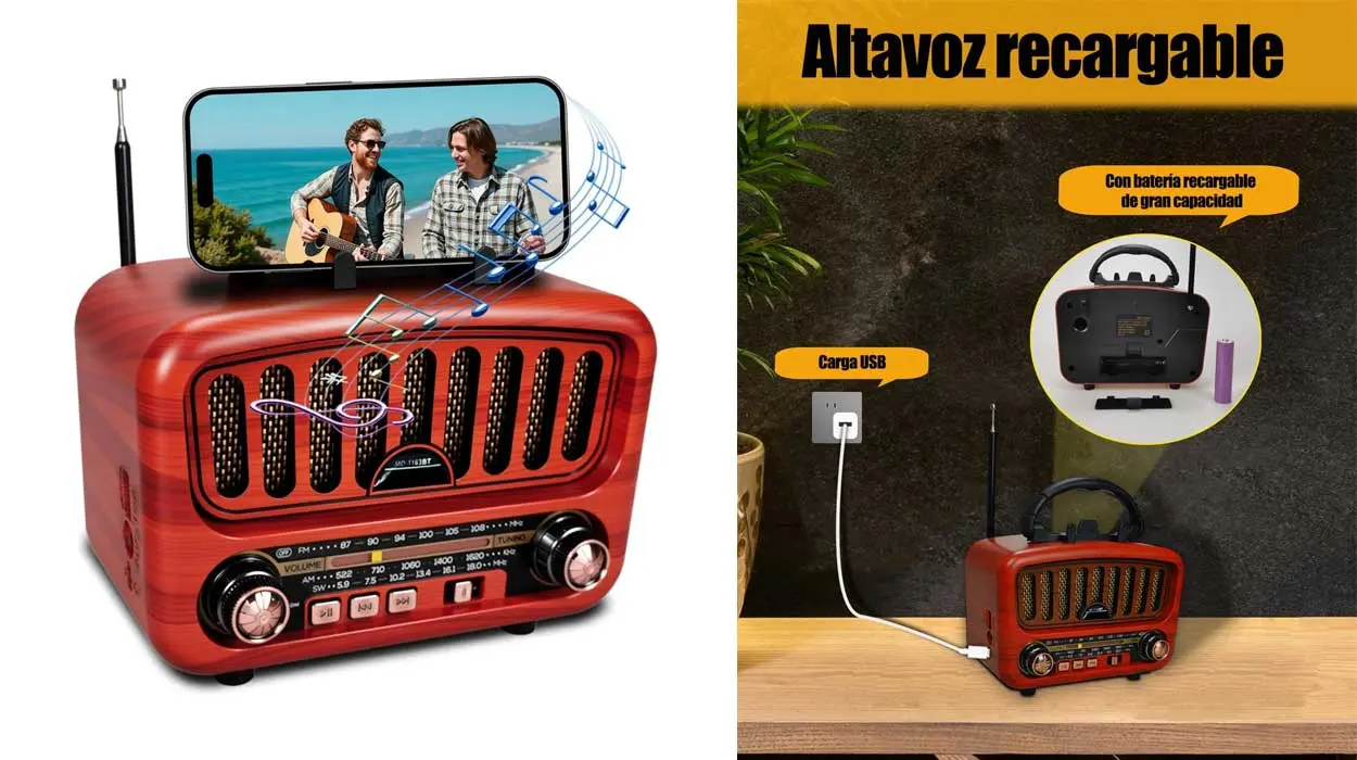 Radio portátil vintage Blimyswe barata
