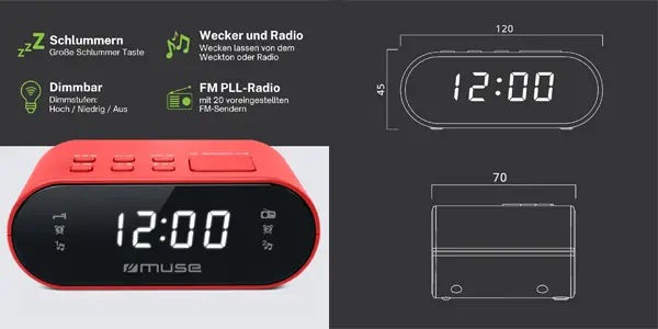Radiodespertador Muse M-10