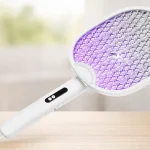Raqueta eléctrica antimosquitos ZOVHYYA plegable y recargable con luz LED