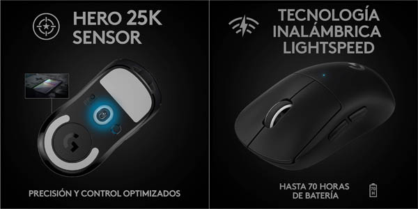 Ratón gaming inalámbrico Logitech G PRO X SUPERLIGHT