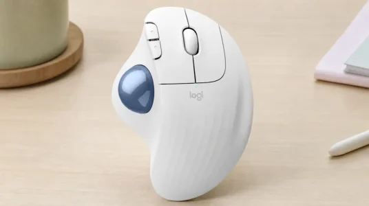 Ratón Logitech Ergo M575S inalámbrico con trackball para controlar el cursor con el pulgar